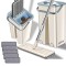 Set Mop Profesional APF&reg; cu Galeata, 5 Rezerve, Maner Telescopic, Sistem de Stoarcere Integrat