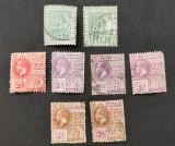 Guiana Britanică (Colonie Britanică) 1913&ndash;1921- 8 Timbre Clasice &bdquo;Regele George al V-lea&rdquo; Ștampilate / Anulate - Cod: -PV1