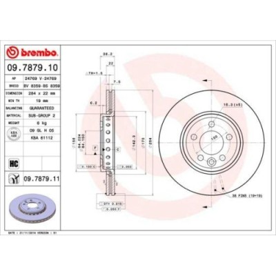 Set discuri frana Rover/Mg 75 (Rj), 75 1 Tourer (Rj), Mg Zt- T, Mg Zt, 1.8, 1.8 TURBO, 2.0 CDT, 2.0 CDTI, 2.0 V6, 2.5 V6, 1.8 16V, 1.8 T 16V, 160, 18 foto