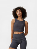 Crop - top din tricot striat pentru femei, 4F Sportswear