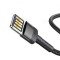 Cablu Date si Incarcare USB-A - Lightning Baseus Cafule Special Edition, 18W, 1m, Gri CALKLF-GG1