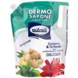Sapun lichid rezerva eco cu ghimbir &amp; ceai verde, 900ml, Mil Mil