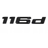 Emblema 116d spate portbagaj BMW, negru