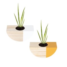 Set 2 ghivece suspendate Navaris, 18 x 8 x 8 cm, lemn, multicolor