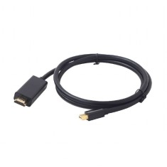 CABLU video GEMBIRD, adaptor Mini-DisplayPort (T) la HDMI (T), 1.8m, rezolutie maxima 4K UHD (3840 x 2160) la 30 Hz, negru, &quot;CC-mDP-HDMI-6&quot; (timbru ve