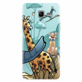 Husa silicon pentru Samsung Grand Prime, Children Drawings Elephants Giraffes Lions