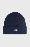 The North Face caciula culoarea albastru marin,