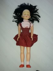 Papusa veche PVC-72 cm,papusa VINTAGE de colectie,PAPUSA MIGUORATI,cap Cauciuc