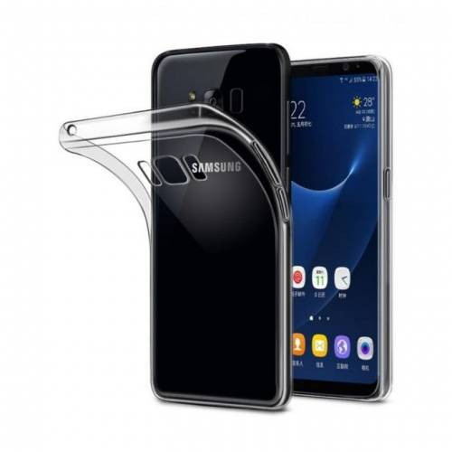 Husa protectie pentru Samsung Galaxy S8 Transparent Slim folie de protectie gratis