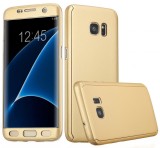 Cumpara ieftin Husa Full Cover Fata + Spate Gold pentru Samsung Galaxy S7 Edge - Protectie Completa