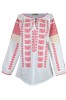 Bluza dama tip ie, alb/rosu capsuna , marimea 3XL