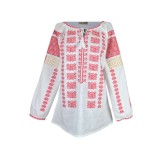 Bluza dama tip ie, alb/rosu capsuna , marimea S