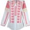 Bluza dama tip ie, alb/rosu capsuna , marimea 3XL