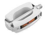 Pedale Moto Union Sport Cauciuc Alb Negru, 63x118mm, Catadioptrii Omologate, Ax Otel
