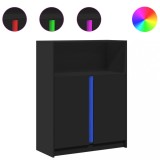 Cumpara ieftin Dulap cu LED, negru, 77x34x100 cm, lemn prelucrat