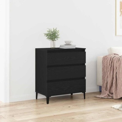 vidaXL Bufet cu sertar Stejar negru 60 x 35 x 70 cm Lemn compozit 862596 foto