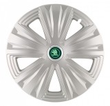 Cumpara ieftin Set 4 capace roti pentru Skoda Nou Verde, model Glory Gray, R15, Autohelix MSA