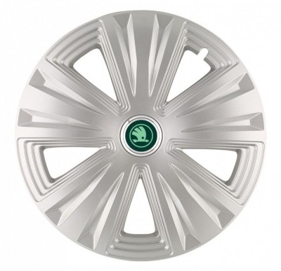 Set 4 capace roti pentru Skoda Nou Verde, model Glory Gray, R14 foto