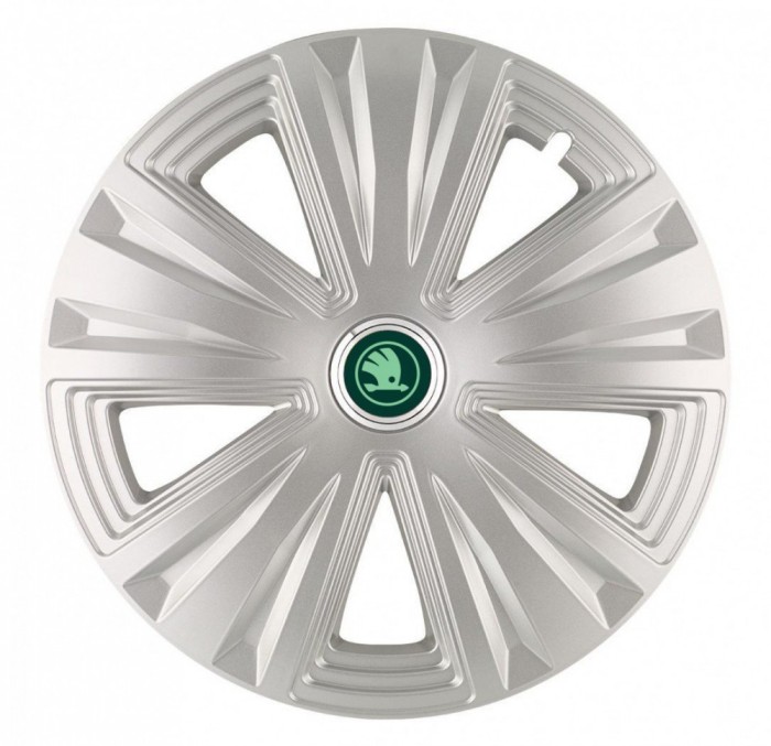 Set 4 capace roti pentru Skoda Nou Verde, model Glory Gray, R14