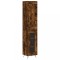 Dulap inalt, stejar fumuriu, 34,5x34x180 cm, lemn prelucrat