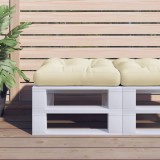 VidaXL Pernă de paleți, crem, 58x58x10 cm, material textil