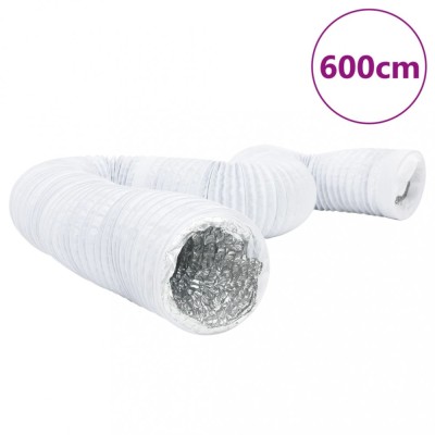 vidaXL Conductă de ventilație, 6 m, &amp;Oslash;12,5 cm, aluminiu și PVC foto