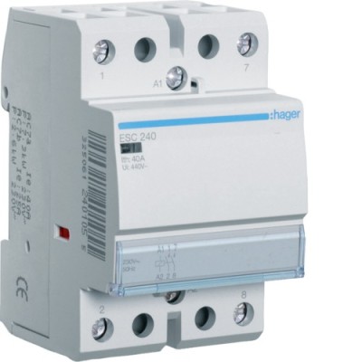 Contactor modular 40A 2ND 230V Hager ESC240 foto