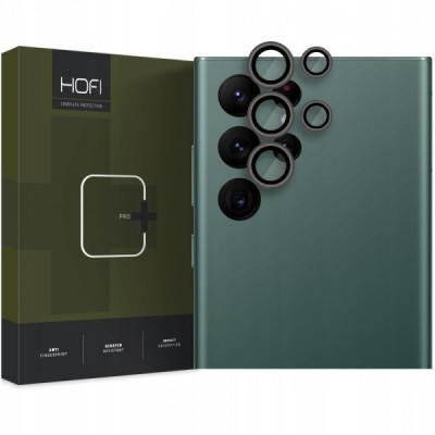 Rama protectie Camera spate HOFI PRO+ pentru Samsung Galaxy S23 Ultra S918, Sticla securizata, Neagra foto