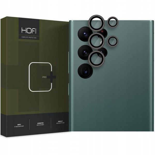 Rama protectie Camera spate HOFI PRO+ pentru Samsung Galaxy S23 Ultra S918, Sticla securizata, Neagra