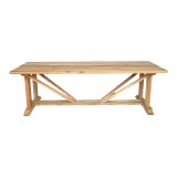 Cumpara ieftin Masa Smarious lemn de tec nuanta naturala 250x100x78 cm