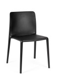Cumpara ieftin Set 4 scaune polipropilena negru Chloris 50.5x42x82 cm