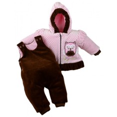 Compleu bebelusi roz - Bufnita (Marime Disponibila: 6 luni)