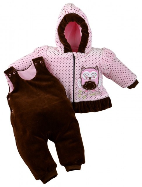 Compleu bebelusi roz - Bufnita (Marime Disponibila: 6 luni)