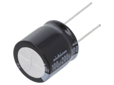 Condensator Electrolitic THT 100uF 200V 20x20mm foto