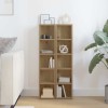 vidaXL Dulap CD Stejar Artizanal, 2 buc, 21x16x93.5cm, Lemn, Maro, Suport CD/DVD, Mobila Living