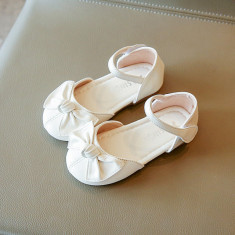 Pantofi ivoire cu fundita - Clara (Marime Disponibila: Marimea 25) foto