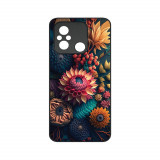 Husa BestCase&reg; Slim Glassy, Compatibila Cu Xiaomi Redmi 12C, Colorful Flowers,