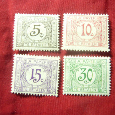 Serie mica Congo Belgian 1923 Taxe , 4 valori
