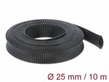 Plasa pentru organizarea cablurilor 10 m x 25 mm Negru, Delock 18904
