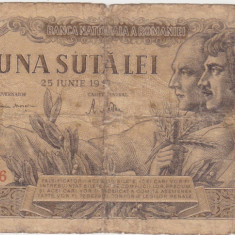 ROMANIA 100 LEI 25 IUNIE 1947 UZATA