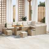 VidaXL Set de canapele pentru grădină 12 pcs Bej, crem 80 x 80 x 71 cm