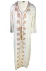 Rochie dama casual RL24, alb crystal/crem , marimea 2XL, Bumbac