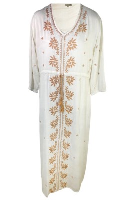 Rochie dama casual RL24, alb crystal/crem , marimea 2XL foto
