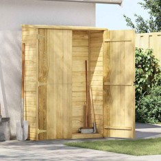 vidaXL Magazie unelte de grădină, 123x50x171 cm, lemn pin tratat