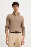 Joop! pulover din amestec de l&acirc;nă culoarea maro, light, cu turtleneck, 30048172