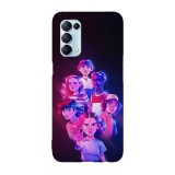 Husa compatibila cu Oppo A76, Viceversa, model Neon Squad Stranger Things, Silicon, TPU, Transparent, Carcasa