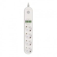 Prelungitor cu protectie Serioux, 4 prize schuko, input 100-240V, 50- foto