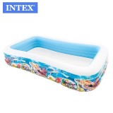 Cumpara ieftin Piscina Gonflabila Intex Family 58485NP, Dreptunghiulara, 305x183x56 cm, 999L, Model Tropical Reef, PVC, +3 ani