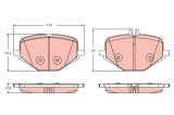 TRW GDB2395 set placute frana,frana disc