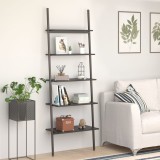 vidaXL Raft &icirc;nclinat cu 5 niveluri, negru, 64x34x185,5 cm